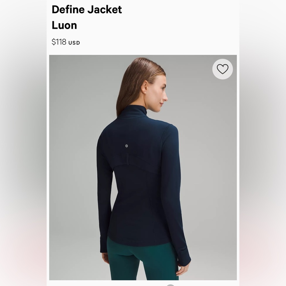Lululemon Define Jacket Luon Navy Blue